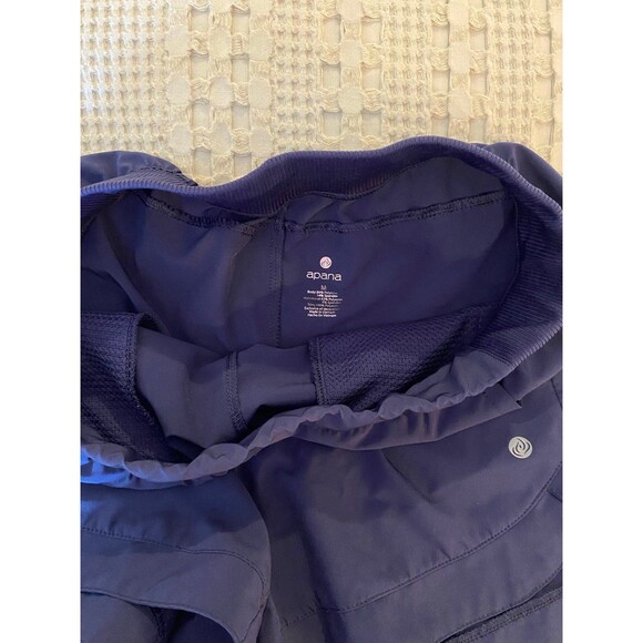 Apana  Womens Navy Shorts Size Medium Elastic Waist Pockets Athleticwear Sporty - Picture 9 of 9